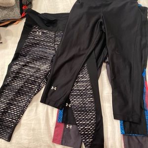 Under Armor Crop Leggings BUNDLE  - Size M